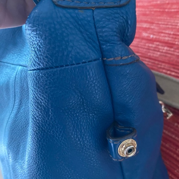 Furla teal leather satchel purse - Picture 6 of 12